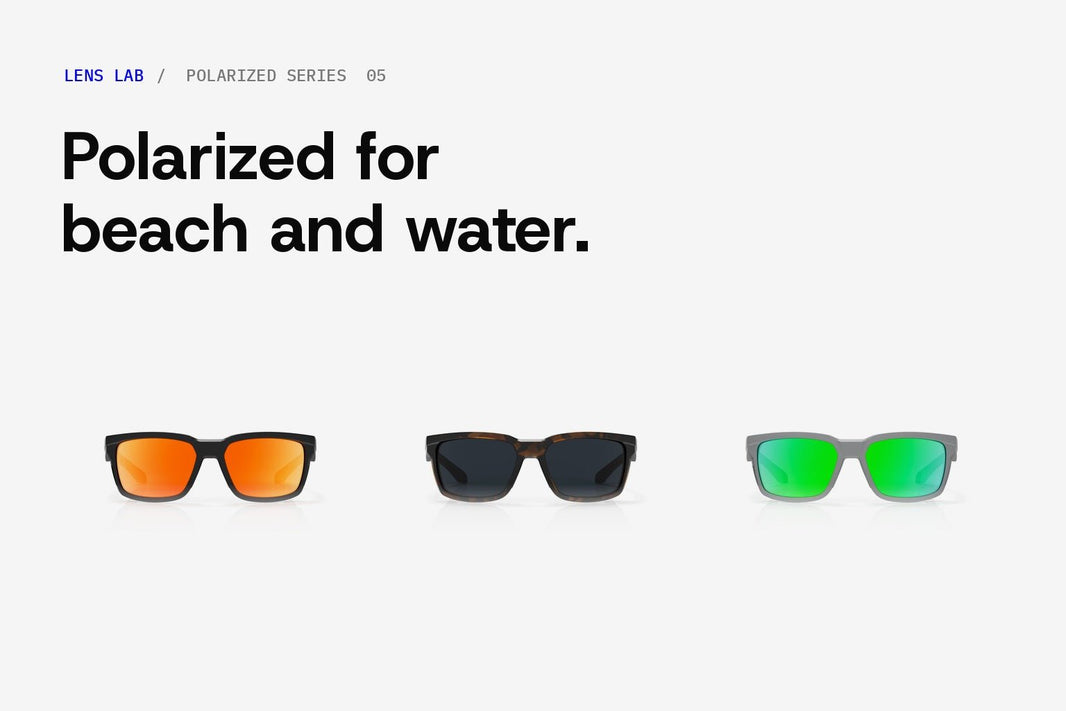 Flux polarized sunglasses in three colorways