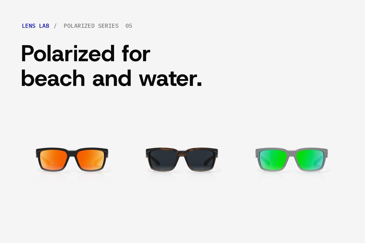 Flux polarized sunglasses in three colorways
