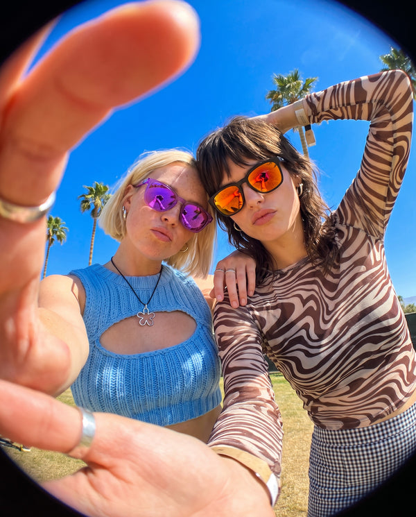 Loft sunglasses, seen on the move