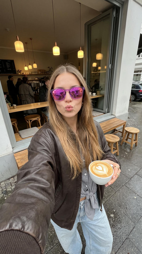 Loft sunglasses, seen on the move