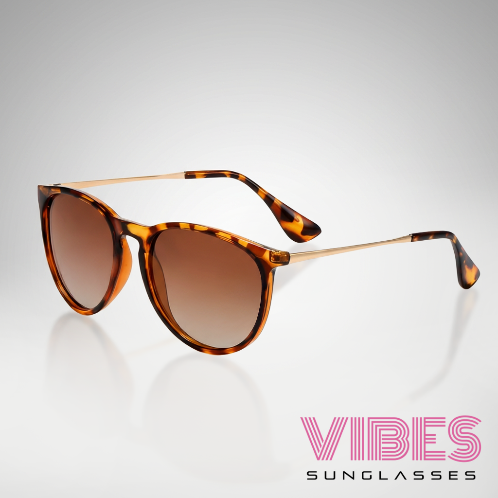 Tortoiseshell sunglasses with gradient lenses and gold accents for stylish everyday wear