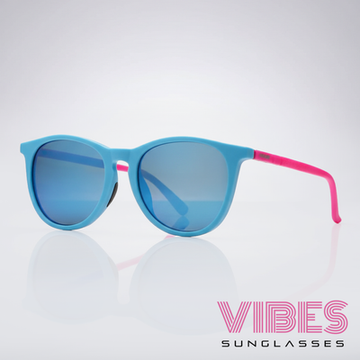 Blue and pink stylish sunglasses with gradient lenses for trendy everyday wear