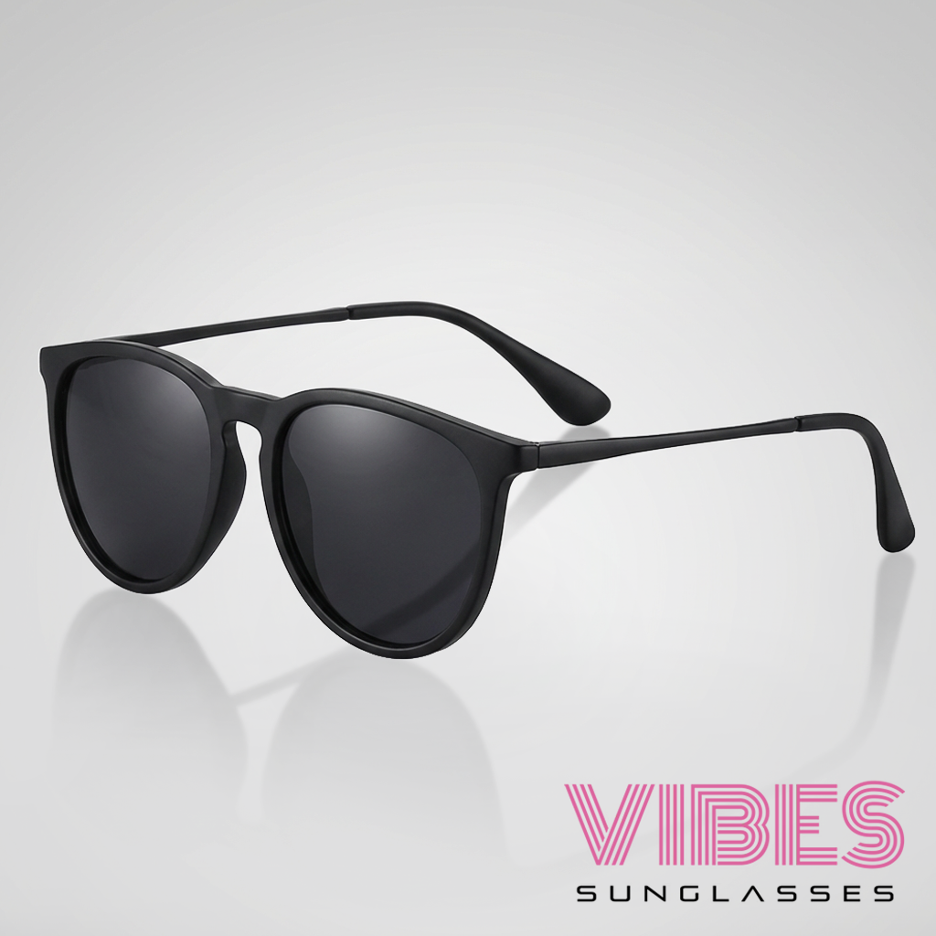 Stylish black sunglasses with sleek frames for everyday wear