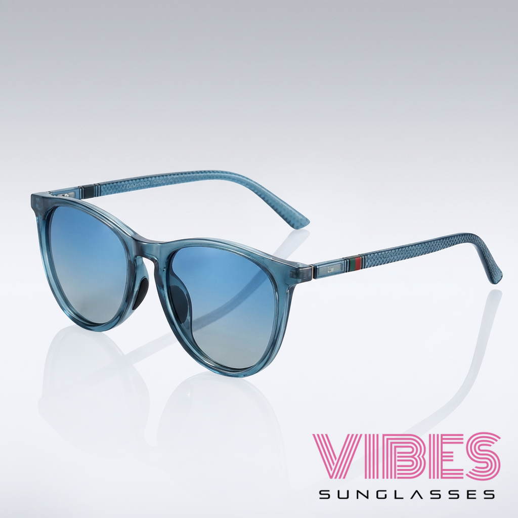 Stylish blue gradient sunglasses with textured frames for modern fashion lovers