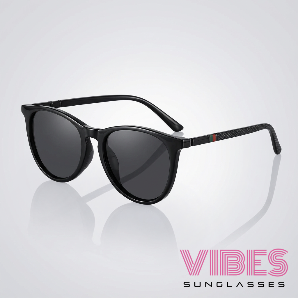 Stylish black sunglasses with sleek design and dark lenses for everyday wear